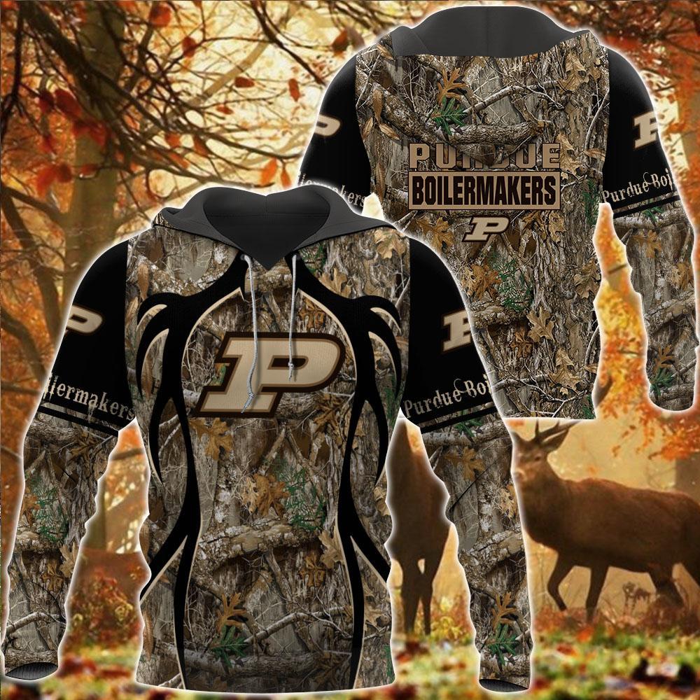 Purdue Boilermakers Camo Hunting All Over Print Apparel-DS001